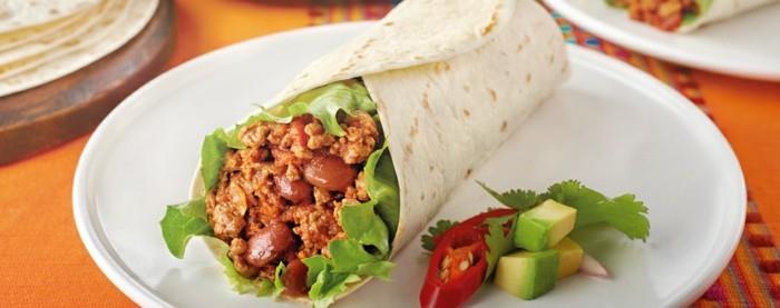 meksikolainen burritos chili sin carne avokado