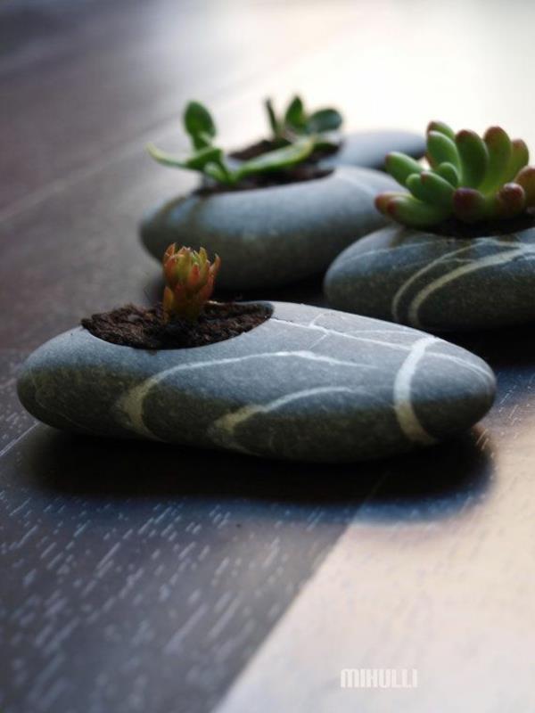 puutarha käsityöideoita mini zen -asunnon kivet