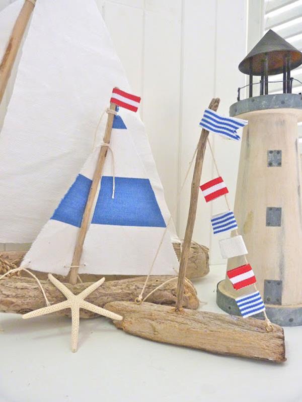 miniatyyri purjevene ajopuu idean suunnittelu kesä deco talo