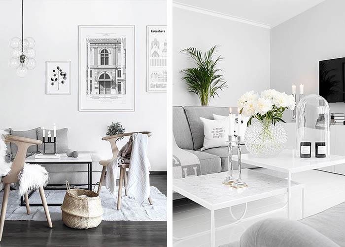 minimalistinen sisustus tyylikäs deco olohuone ideoita olohuone