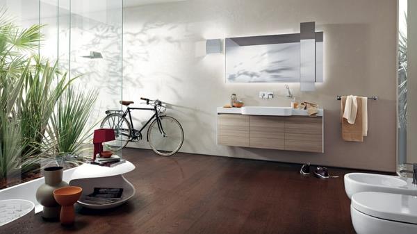 minimalistinen kylpyhuoneideoita tyylikäs pyörä