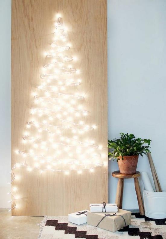 tinker minimalistinen joulukuusi ulos keiju valot
