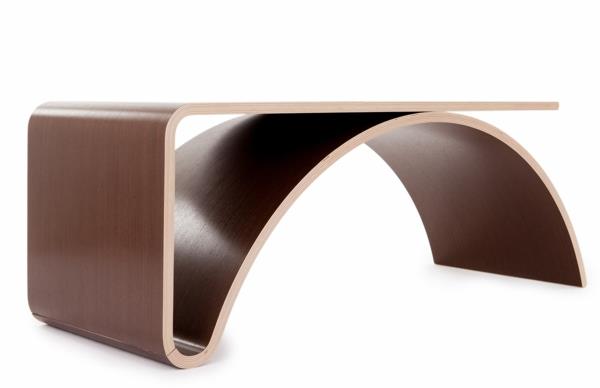 minimalistinen puinen sohvapöytä