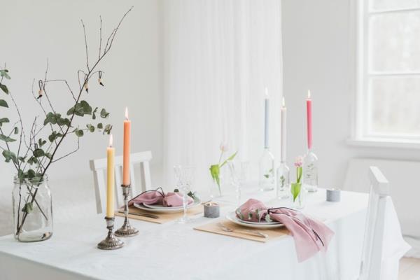 minimalistinen pääsiäiskimppu pöytä koristelu pääsiäinen