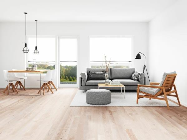 minimalistinen olohuone puristinen elämä