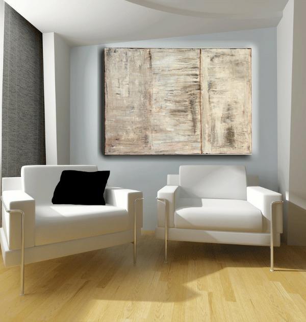 minimalistinen seinän suunnittelu abstrakti taide ylellinen nojatuoli valkoinen
