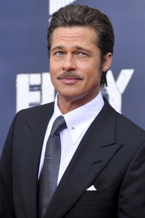 Keskipitkät, modernit miesten kampaukset brad pitt