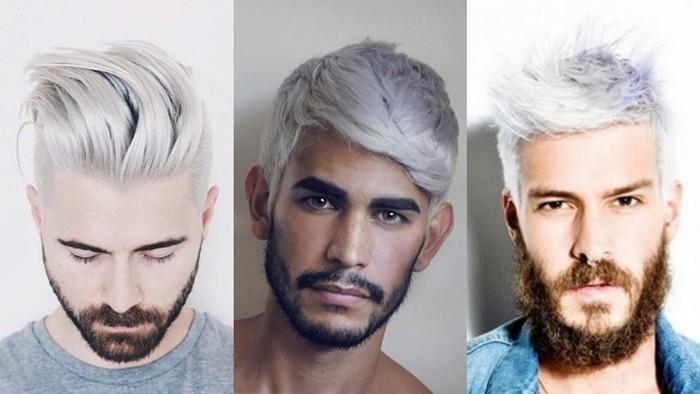 miesten kampaukset 2017 kiharat hiukset valkoiset