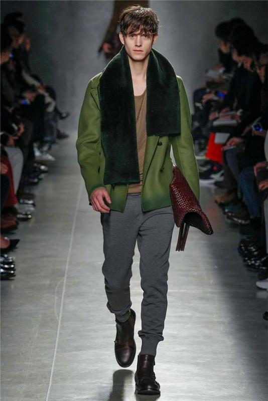 miesten muodin nykyiset trendit värit 2020 sotilas vihreä
