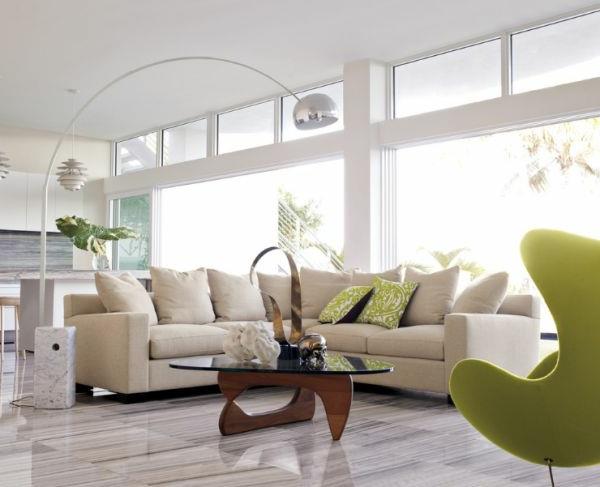 moderni valolamppu olohuoneen sohvat nojatuoli vihreä pöytä