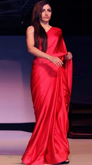 Bollywood Plain Satin Saree