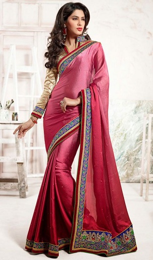 Satin Georgette Saree