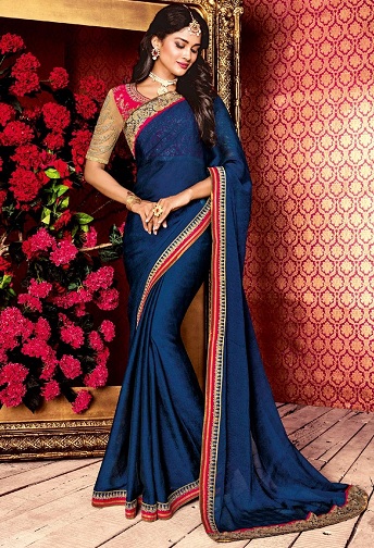 Satin Party Wear Saree