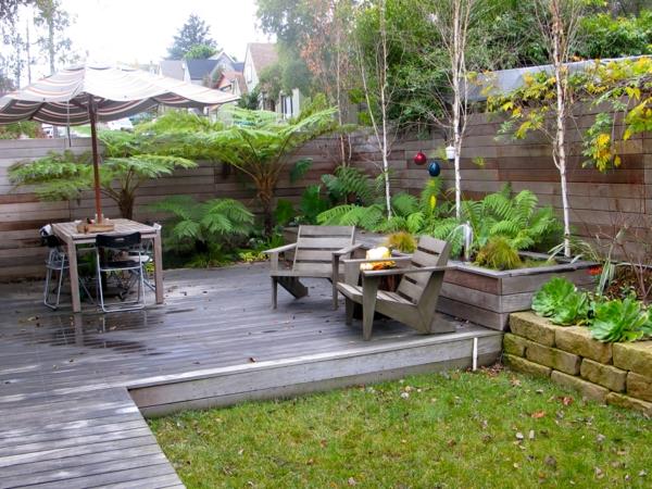 modernit puutarhasuunnittelukuvat esimerkkejä oleskelualueesta