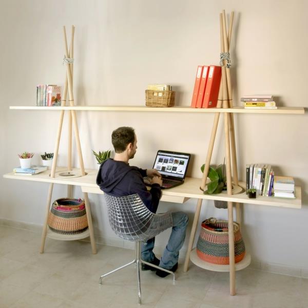 nykyaikainen seinähylly design taide kirjoituspöytä toimisto