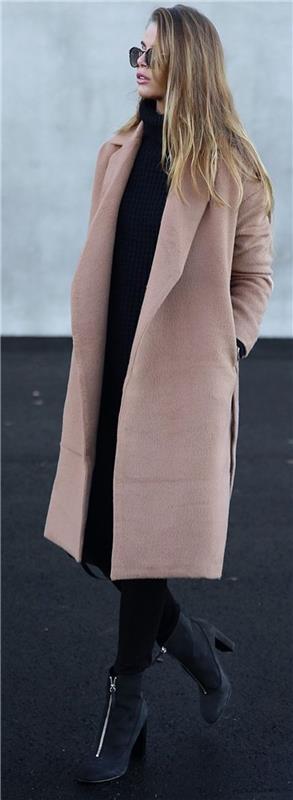 moderni naisten takki nykyiset trendivärit beige
