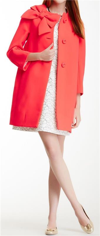 modernit naisten takit nykyiset trendivärit lohenpunainen tyylikäs rusetti