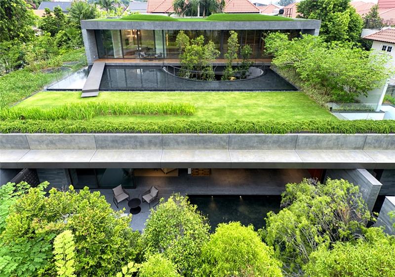modernit talot vihreät niityt - hienoja ideoita