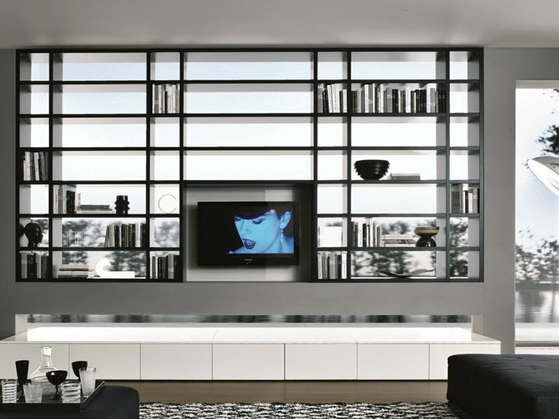 modernit seinäyksikköideat epäsuora valaistus käytännölliset TV -seinät
