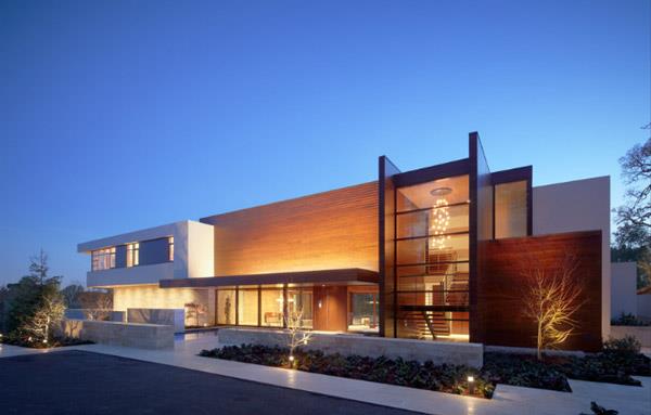 moderni arkkitehti taloa ympäri maailmaa yöllä oz residence Kalifornian yllä