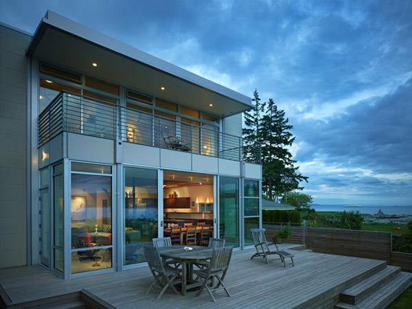 moderni arkkitehti taloa maailmanlaajuisesti rantatalo puinen veranta