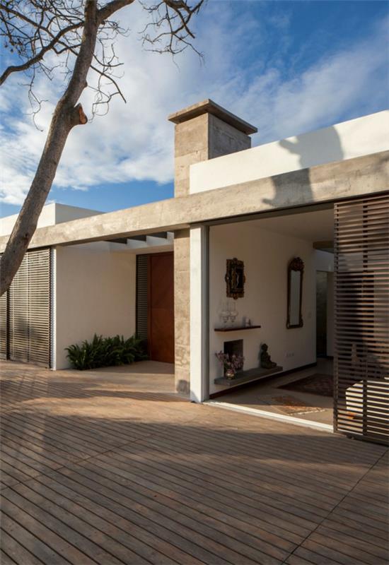 moderni arkkitehtuuri talo (talo) luonto avokado puu puuhila