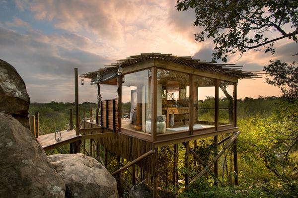 moderni arkkitehtuuri hotelli afrikka luonto
