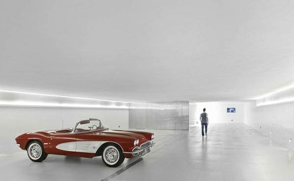 moderni arkkitehtuuri ja sisustus p talo brasilia autotalli retro auto led -valaistus