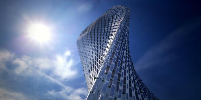 moderni arkkitehtuuri tulevaisuuden näkymät tulevaisuuden museo pilvenpiirtäjä valo rohkea taipuva