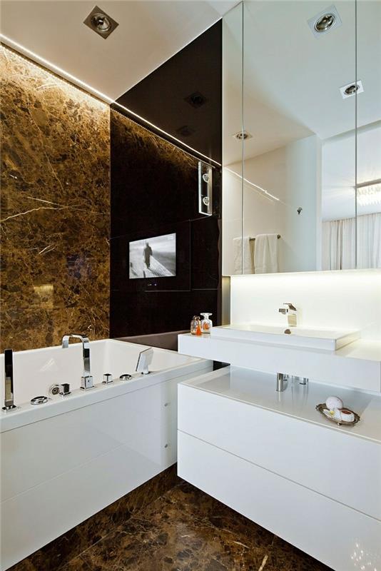modernit kylpyhuoneen sisustusvinkit moderni peiliseinä