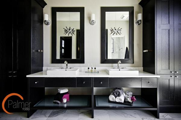 modernit kylpyhuonekaapit musta valkoinen palmer todd