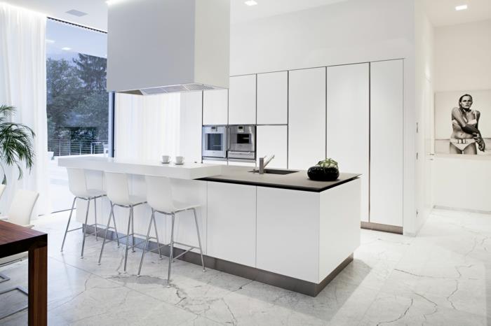 moderni lattiapäällysteet betoni näyttää keittiö keittiö saari liesituuletin