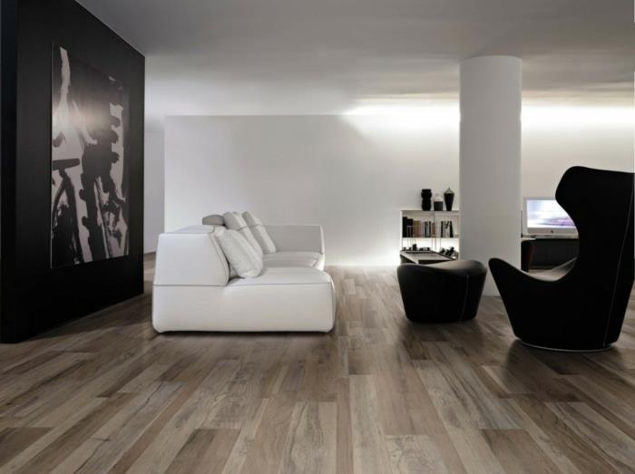 moderni lattia olohuone keraamiset lattialaatat valkoinen musta sisustus