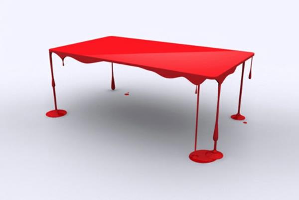 modernit suunnittelijapöydät punainen taide