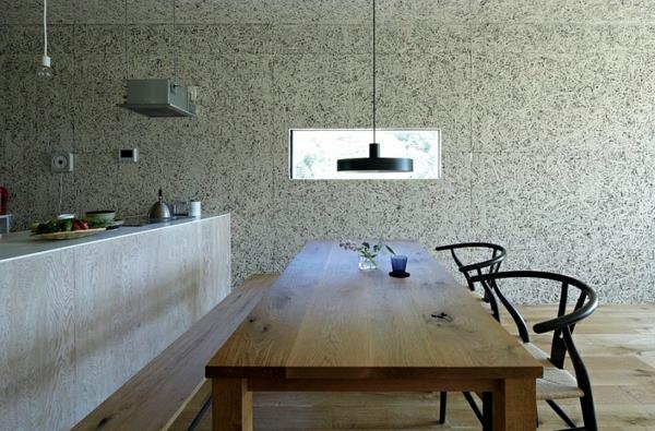 moderni ruokasali huonekalut ruokapöytä puu penkki
