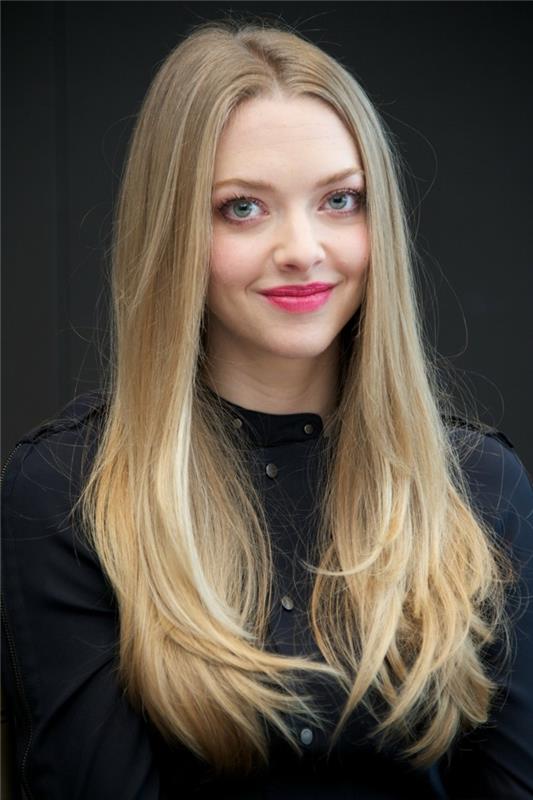 modernit kampaukset amanda seyfried vaalea pitkä suora