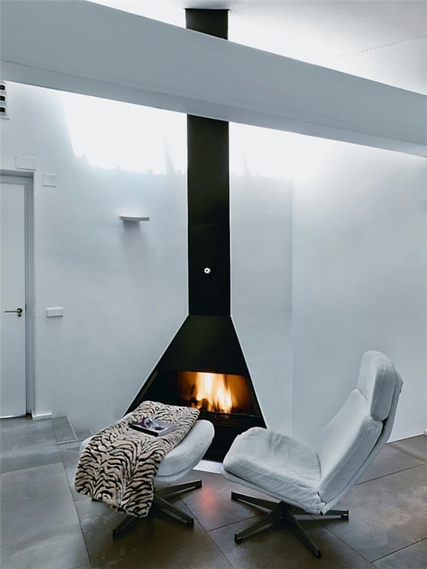 modernit takat valkoiset nojatuolit lattialaatat minimalistisia