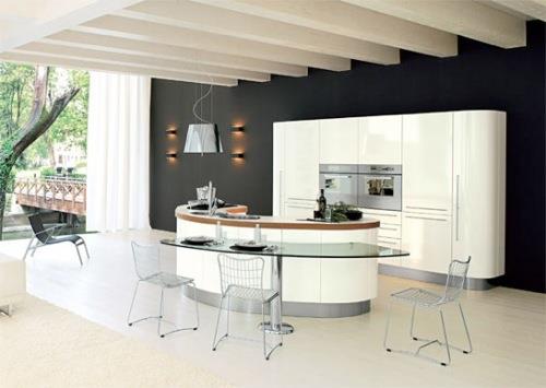 modernit keittiöt sisätilat mustavalkoinen työtasokeittiöjärjestelmä