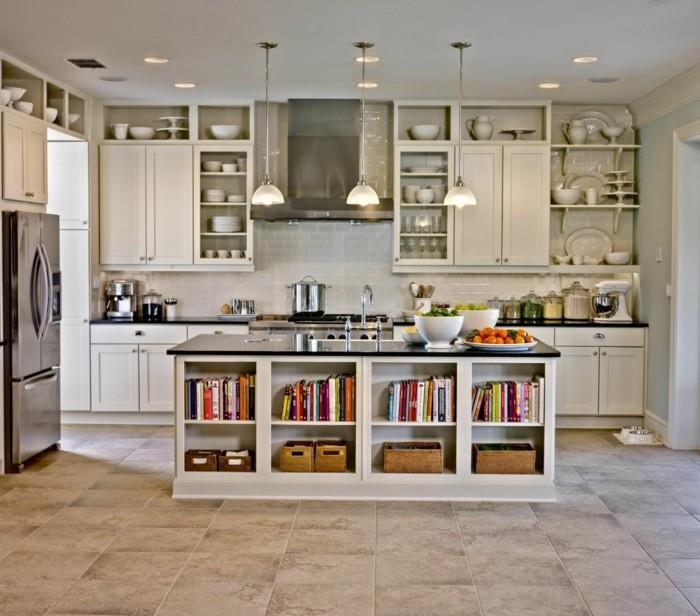 modernit keittiöt keittiösaaren kirjat esittävät lattialaattoja