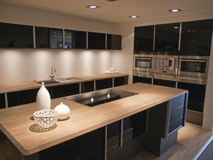 modernit keittiöt retro näyttää mustilta sisäänrakennetuilta kaappeilta