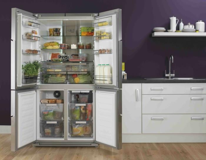 modernit keittiökalusteet suuret jääkaapit pakastimella