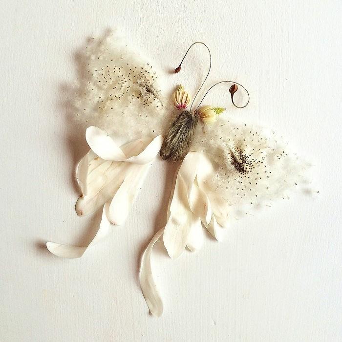 modernit taideteokset silta collins kukat perhonen valkoinen
