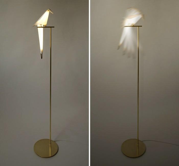 modernit valot origami -lattiavalaisimet linnut suunnittelijalamput