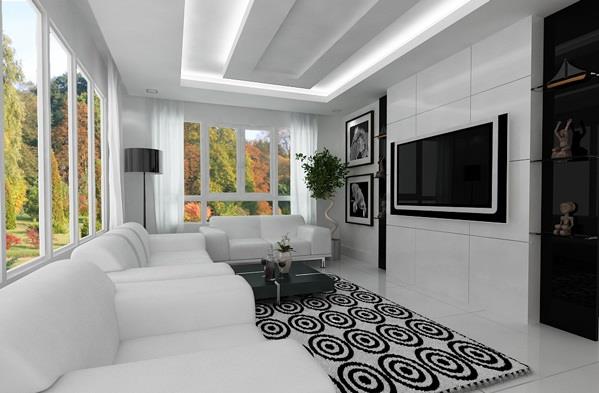 modernit hopeiset olohuoneen suunnitteluideat epäsuorasti