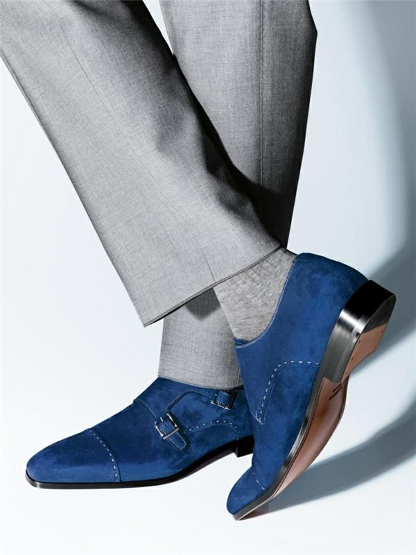 modernit miesten kengät sinisissä tyylikkäissä miesten kengissä