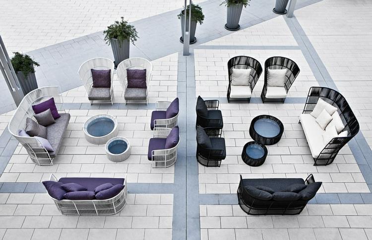 moderni kestävä puutarhakalusteet ulkolounge -huonekalut tibaldo kolektion -suunnittelija