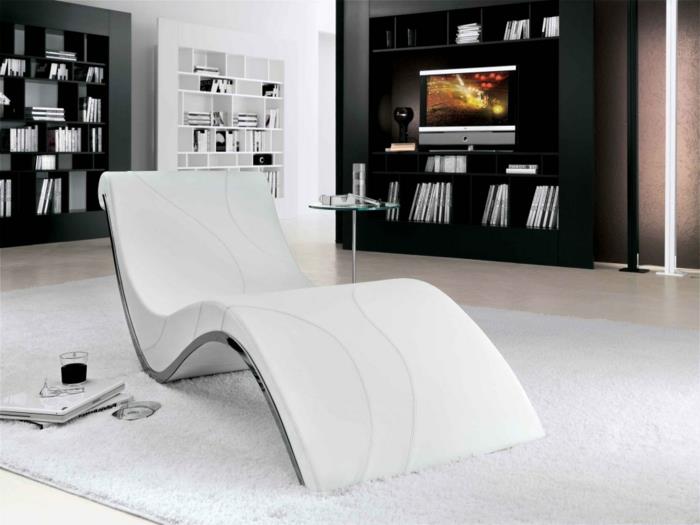 moderni nojatuoli rentoutumis nojatuoli valkoinen futuristinen eläviä ideoita