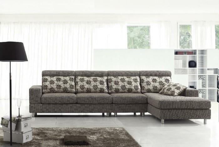 modernit sohvat verhoiltua kangasta harmaa kukkakuvio