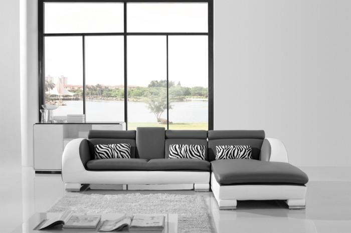 modernit sohvat harmaa valkoinen seepra tulostaa olohuoneen ideoita