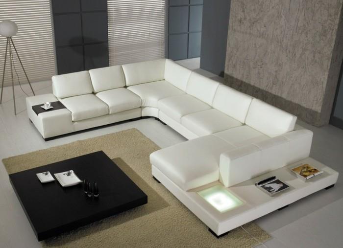 modernit sohvat nahkaa valkoiset verhoillut olohuoneen huonekalut
